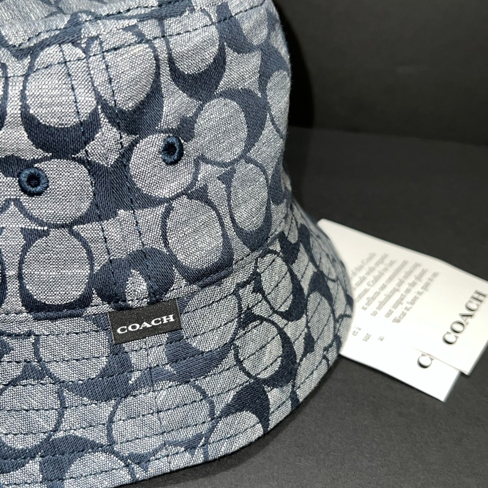 Coach Blue Patterned Men's Hat - Picture 3 of 10